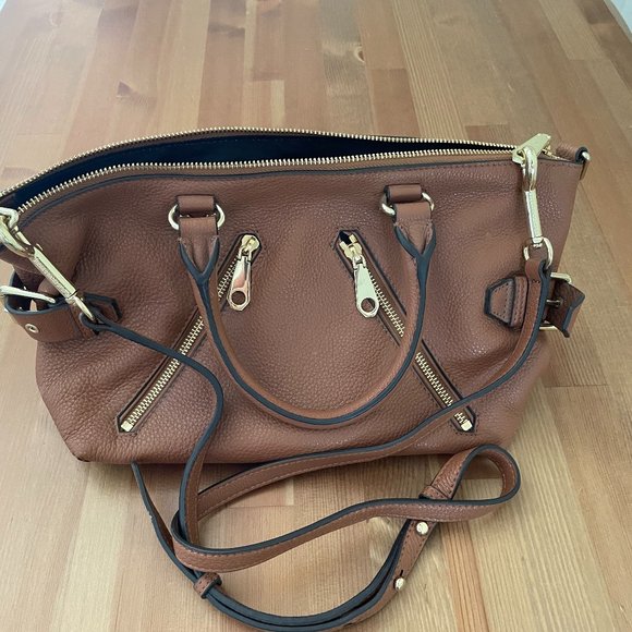 Like New Rebecca Minkoff Brown Leather Convertible Handle Bag - Picture 1 of 10